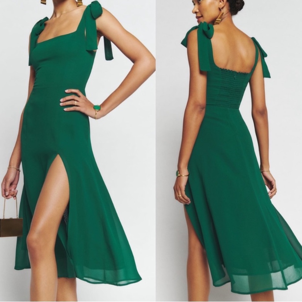 Reformation Twilight Dress in Emerald  SZ 20